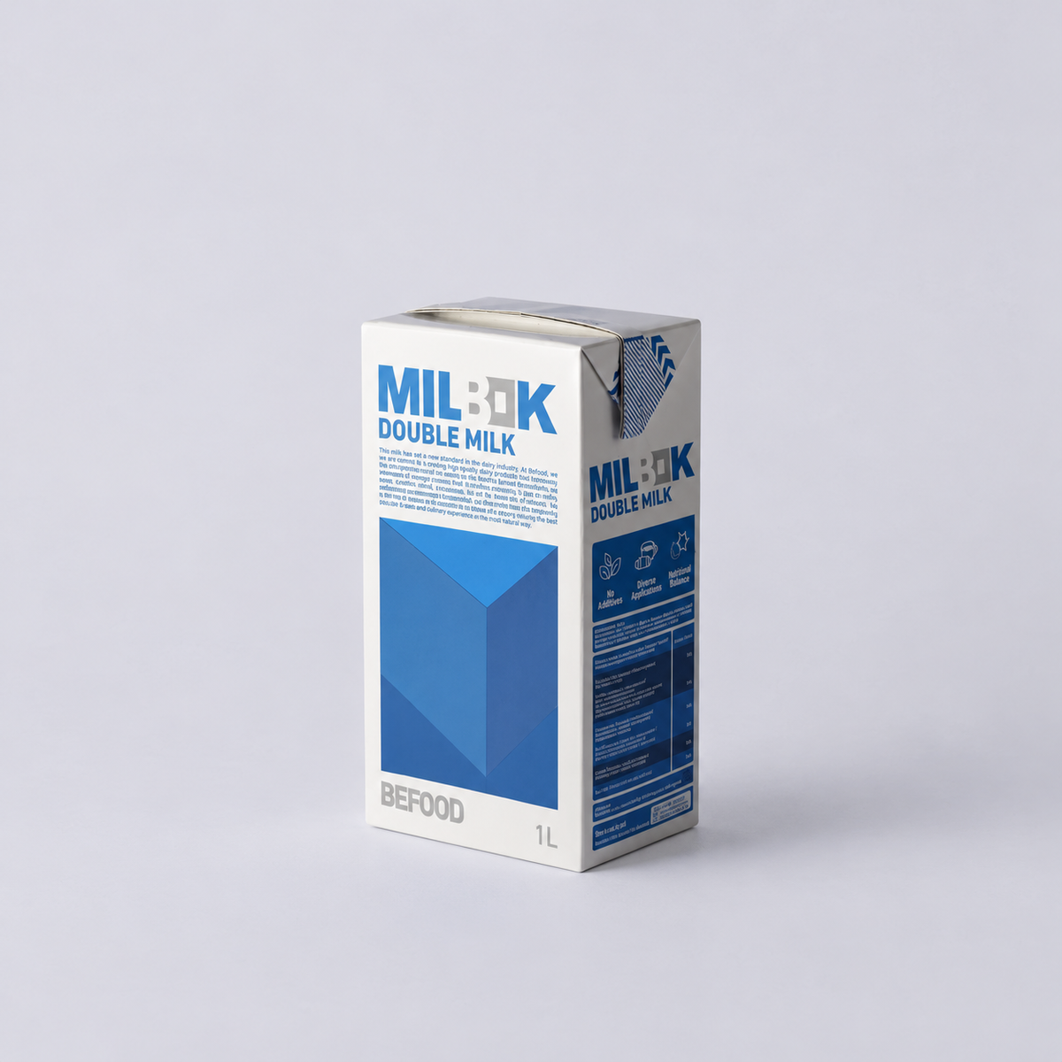 MILBOK Double Milk 1L carton, barista milk